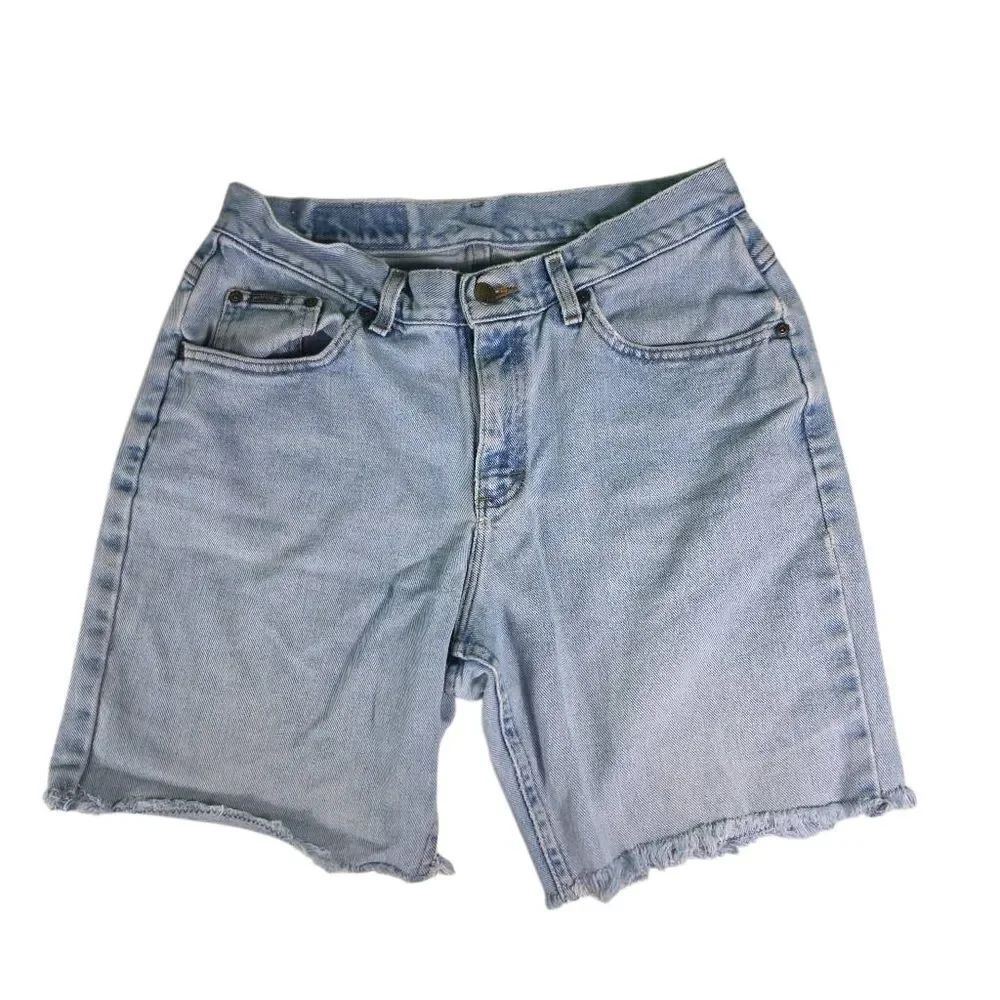 Vintage Riders by Lee Light Blue Cutoff Denim Shorts Size 30